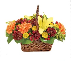 C & J Florist Give Thanks Floral Basket 