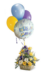 FTD Baby Boy Bouquet with Balloons 